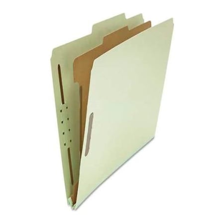 Universal Universal Pressboard Classification Folder, Letter, Four-Section, Gray-Green, 10/Box UNV10253***